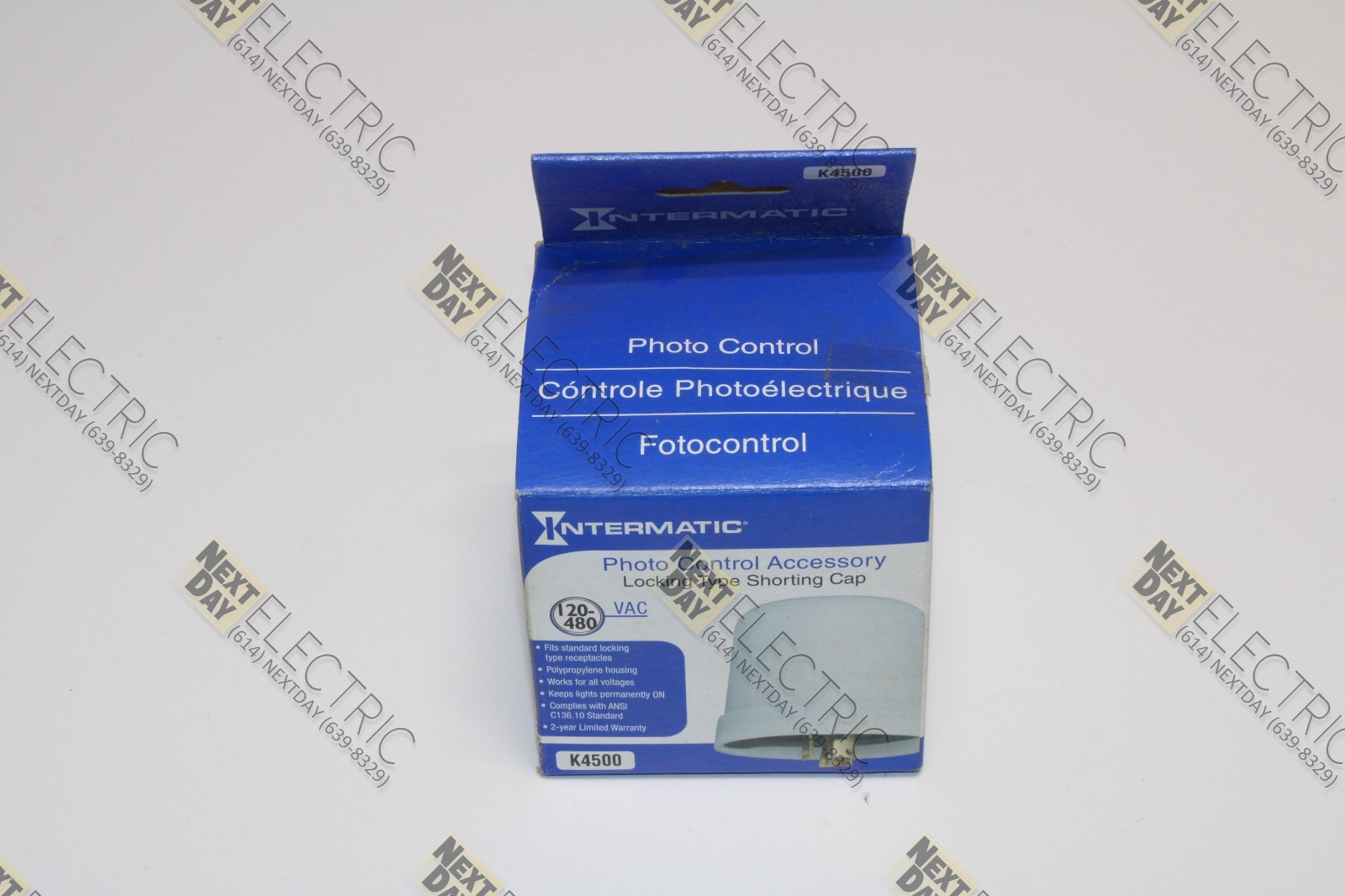 Intermatic, K4500, Photo Foto Control Assessory Locking Shorting Cap 120-480v