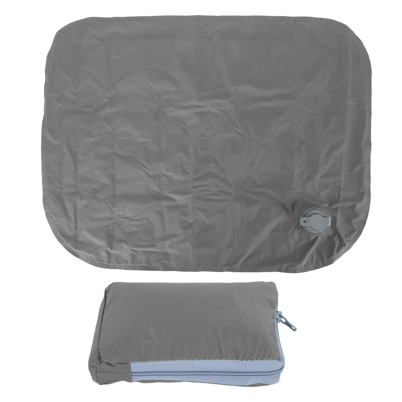 (Grey)Outdoor Inflatable Cushion Foldable Inflatable Sitting Pad Portable So BL