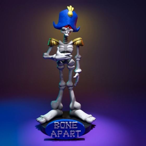 UNPAINTED Groovie Groovy Goulies Bone Apart 3D Printed Model Kit UW