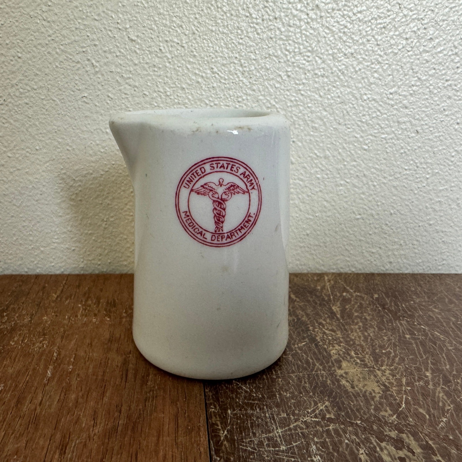 1940's Buffalo China C-12 US Army Medical Department Individual Creamer
