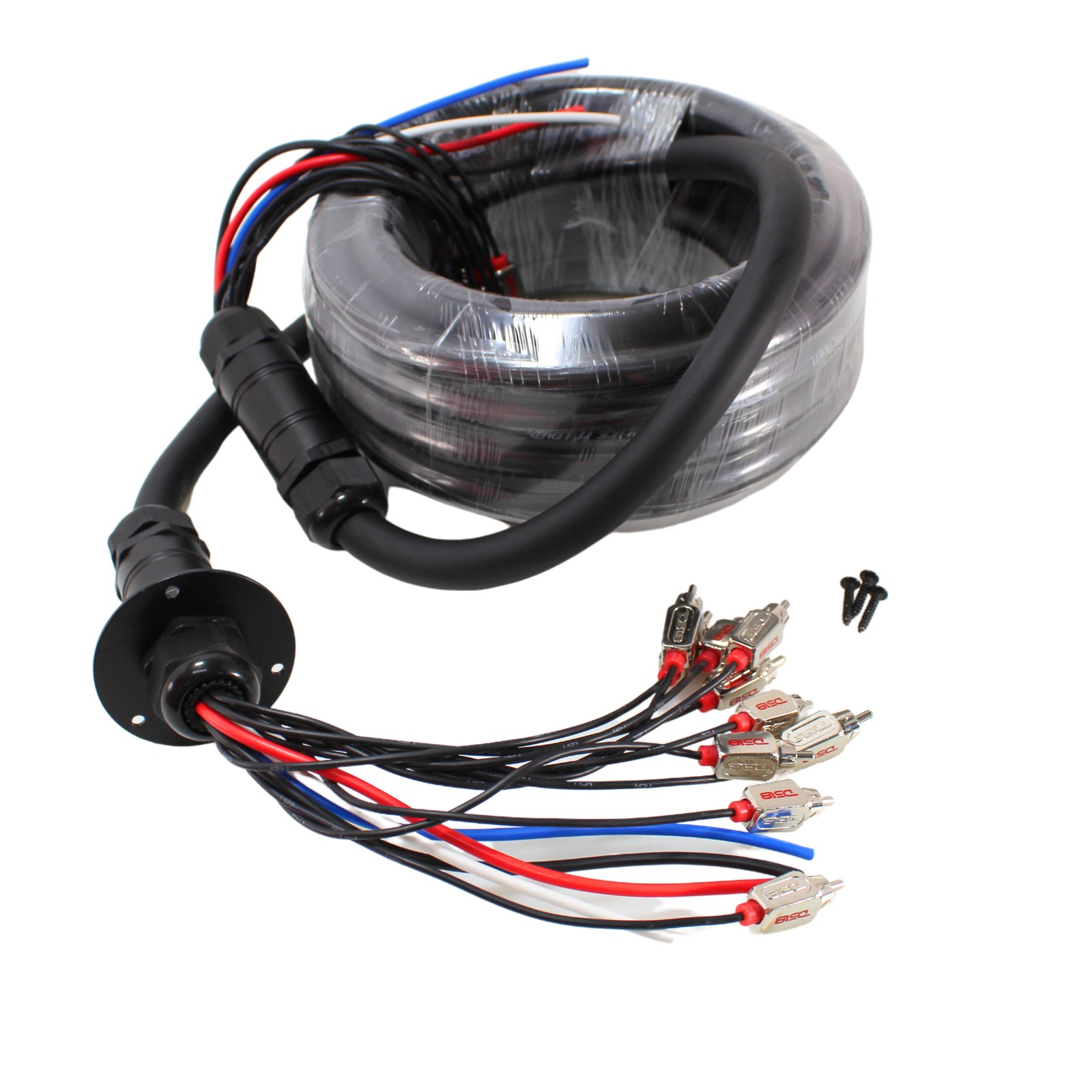 30ft 10 Channel Medusa Snake RCA w/ 4x12Ga OFC Power Cables MDSA10-4-30FT DS18