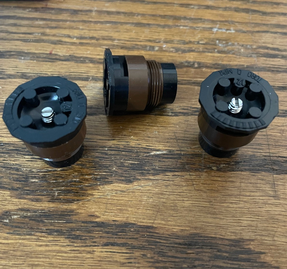 Lot of 3  Toro 12 ft. Radius Black Brown MPR 12-Q Quarter Nozzle  0.4-0.63 GPM