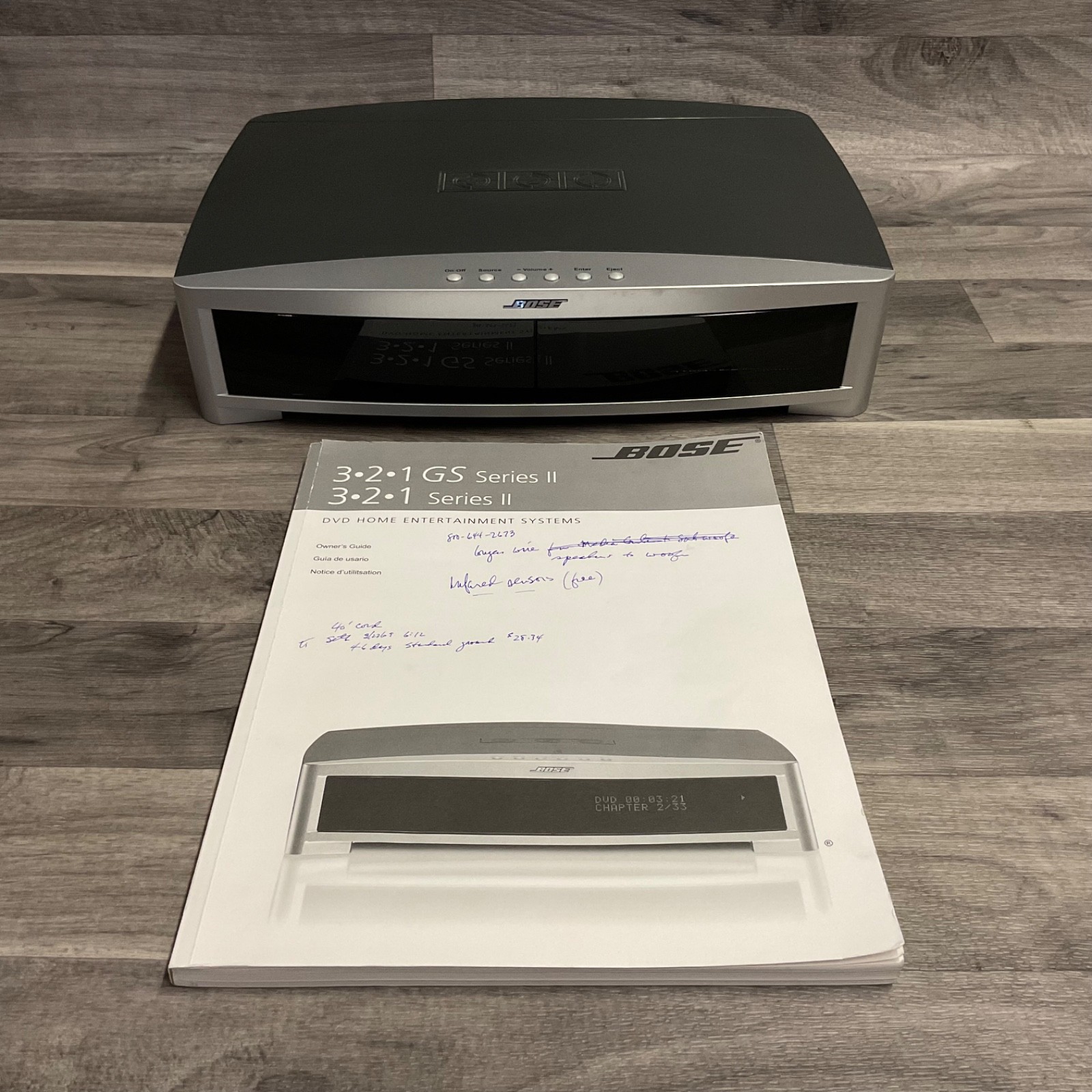 Bose AV 3-2-1  Series II Media Center 321 Console Only with Manual Owner’s Guide
