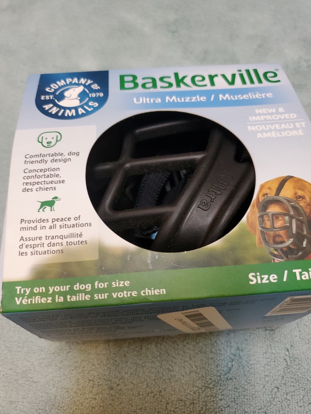 BASKERVILLE Ultra Muzzle for Dogs - Black Size 4 NOS