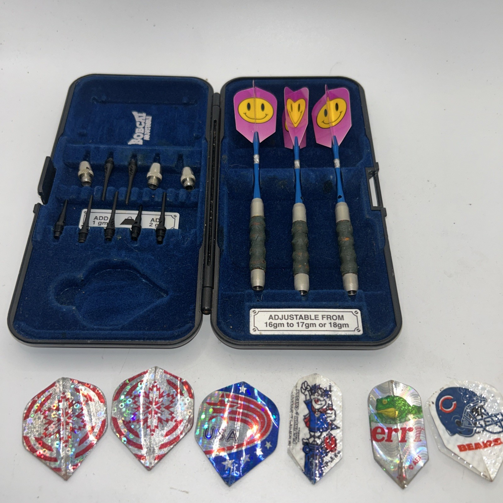 Bobcat Adjustable Weight Soft Tip Darts with Storage/Travel Case 14 16 17 Grams