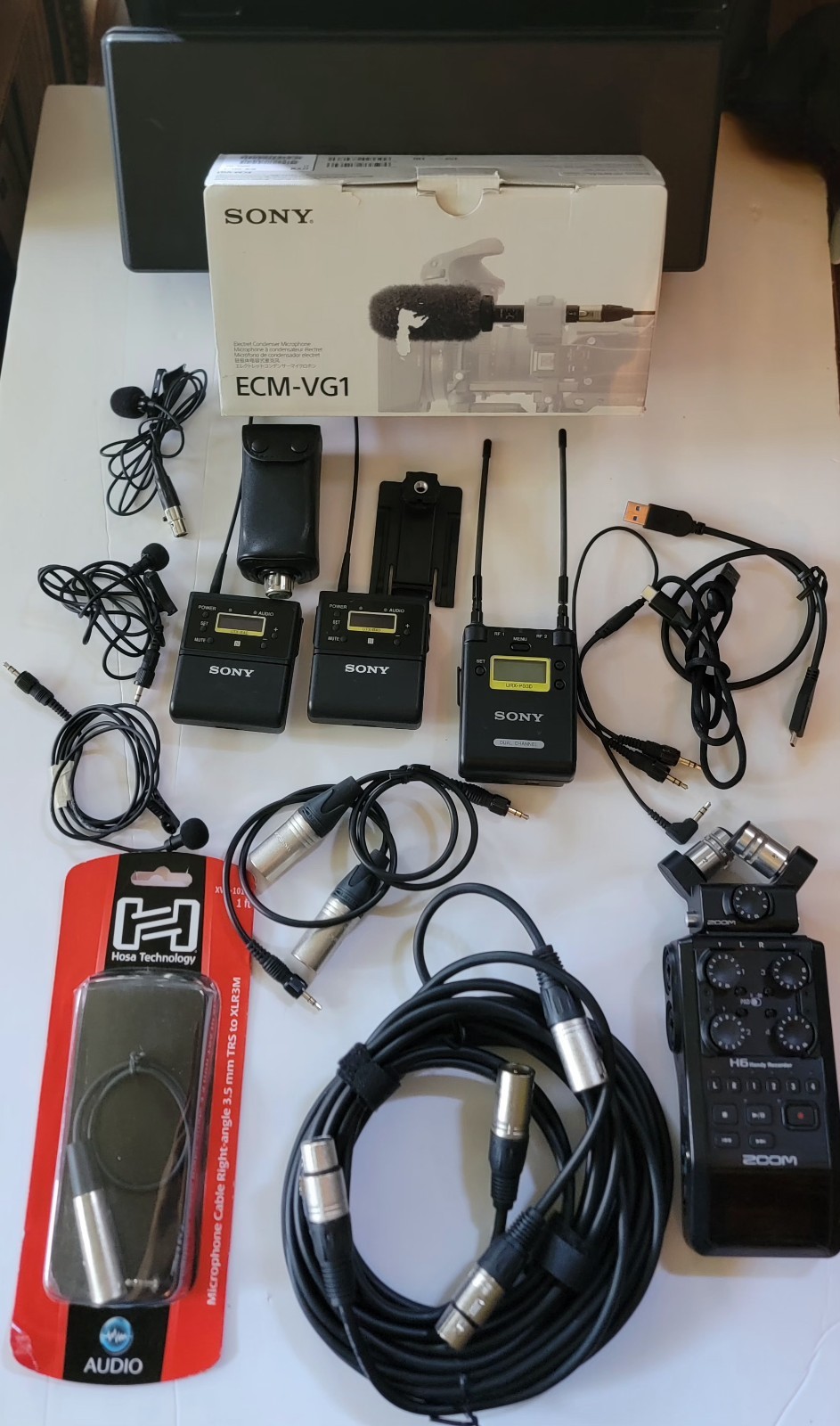 Sony UWP-D Dual Wireless Kit URX-P03D 2x UTX-B40 UTX-P40 Zoom H6 Sennheiser MD