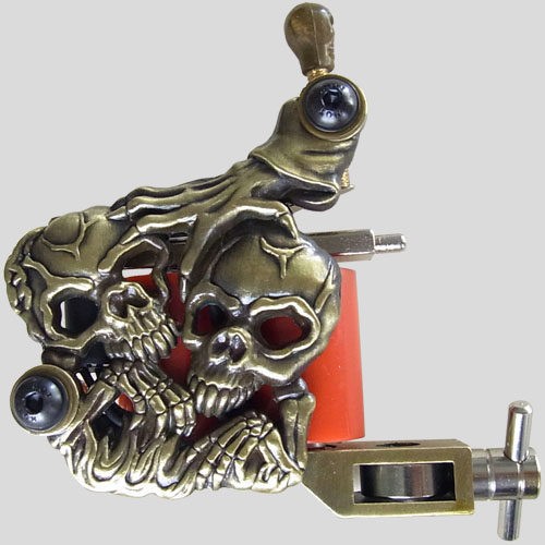 Hot Sell One Skull Style Art Tattoo Machine Gun For Kit Power Supply