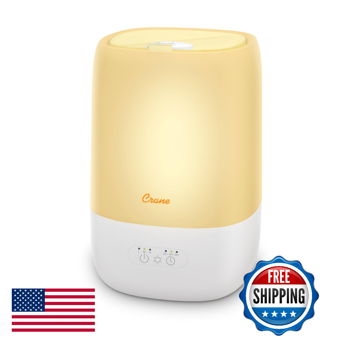 Crane Ultra-Quiet 3-In-1 Humidifier For Baby Essential Oil Tray 7-Color Sleep