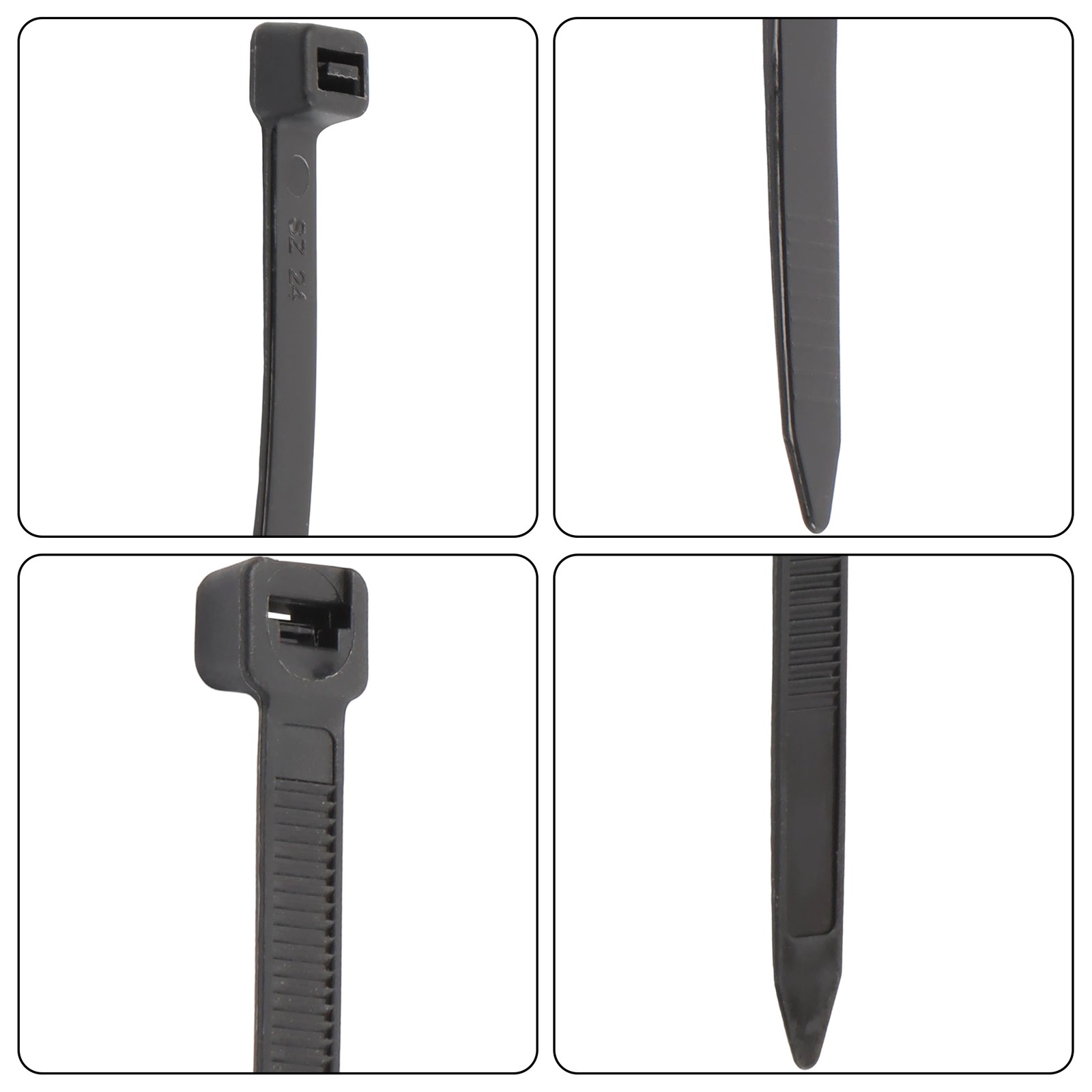 600 Pcs Self-locking Cable Ties Heavy Duty Assorted Sizes 8"+12"+14"+18" Nylon