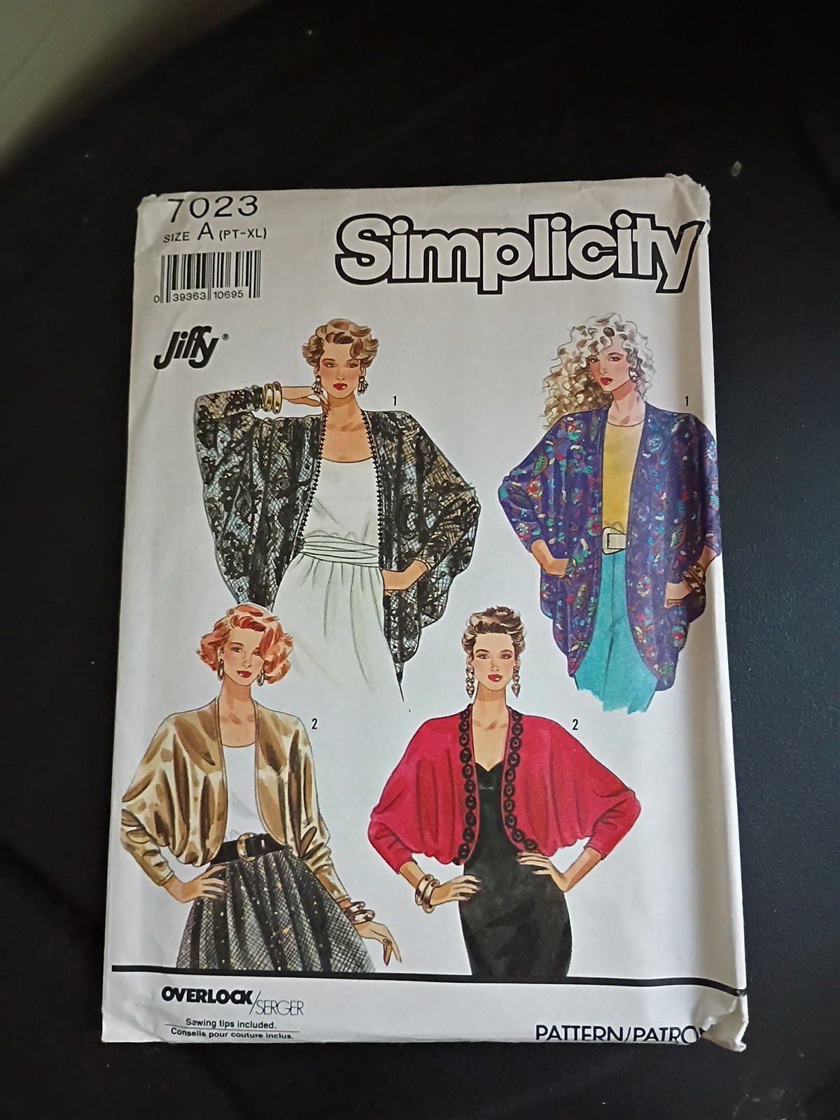 SIMPLICITY PATTERN 7023 JACKET SIZE A PT-XL UNCUT VINTAGE