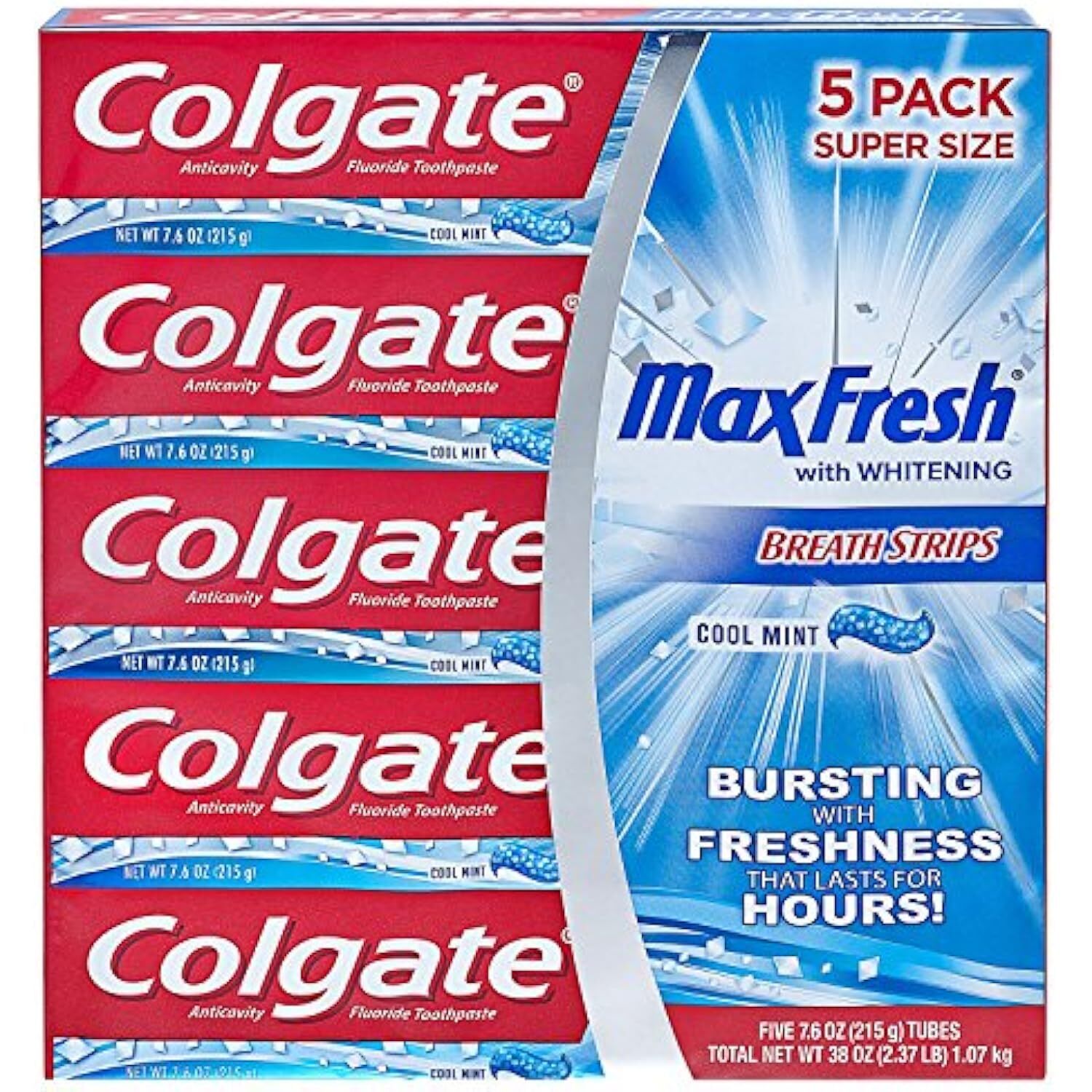 Colgate 292255 Maxfresh 7.6 Ounce (Pack of 5)