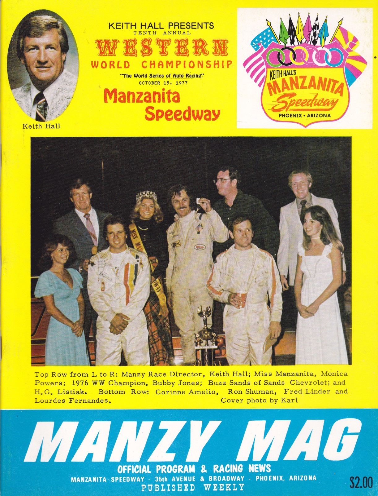 1977 Western World Championships Sprint Car Program from Manzanita Speedway