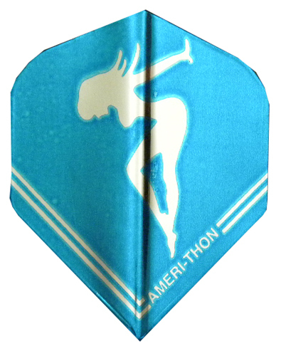 AMERitHON - The Best Dart Flights - 5 Blue, Silver Chrome Girl Standard Sets