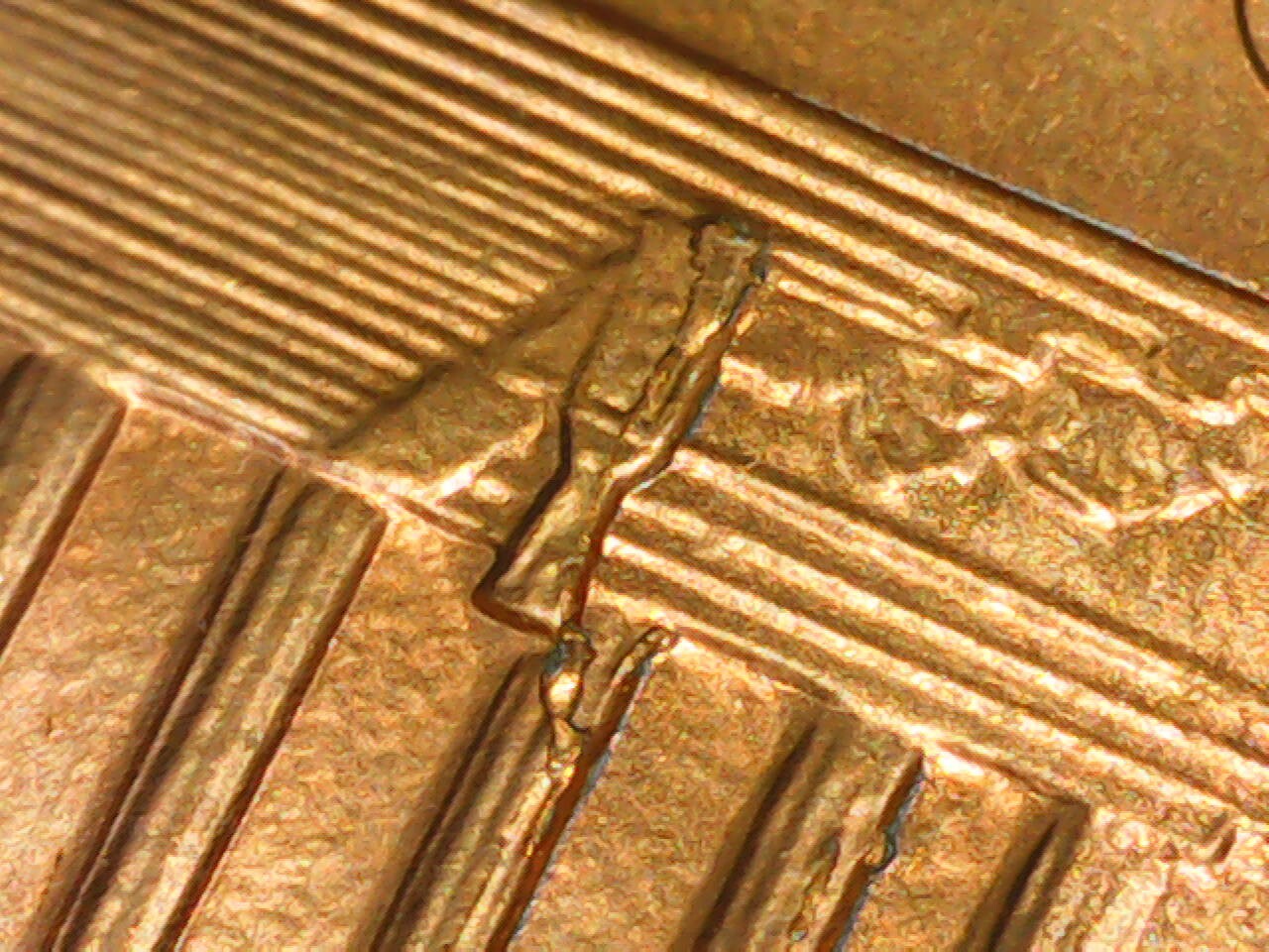 1995 Penny Die Chip/Crack Reverse