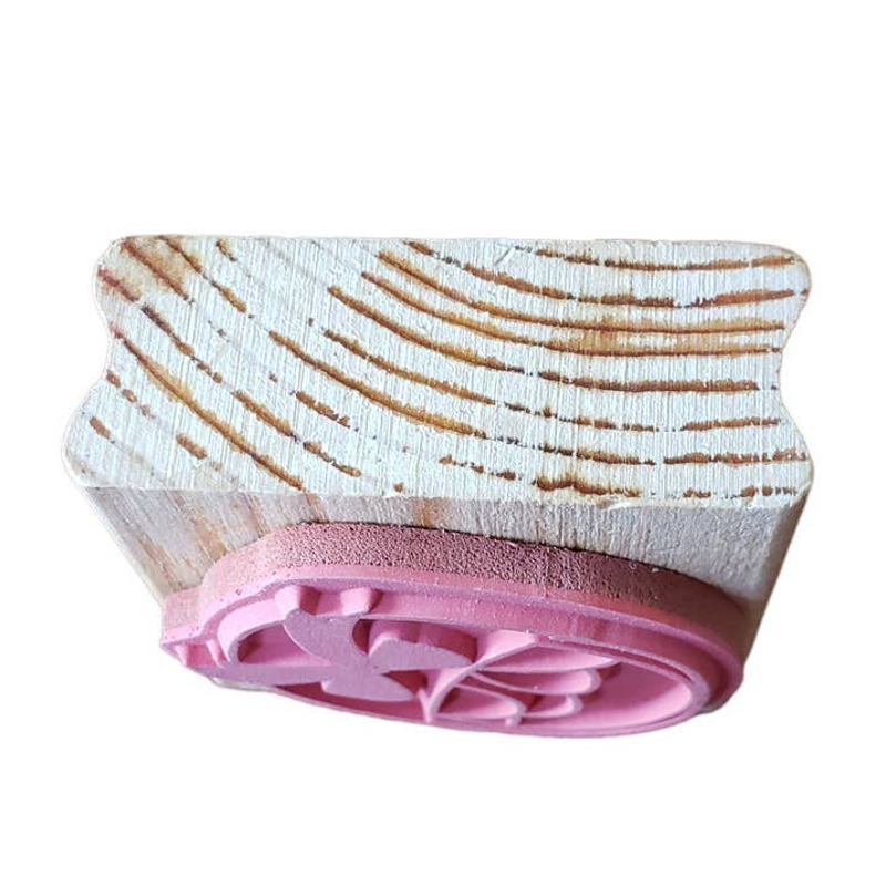 Spring Easter Basket With Eggs Craftsmart Wood Mounted Rubber Stamp