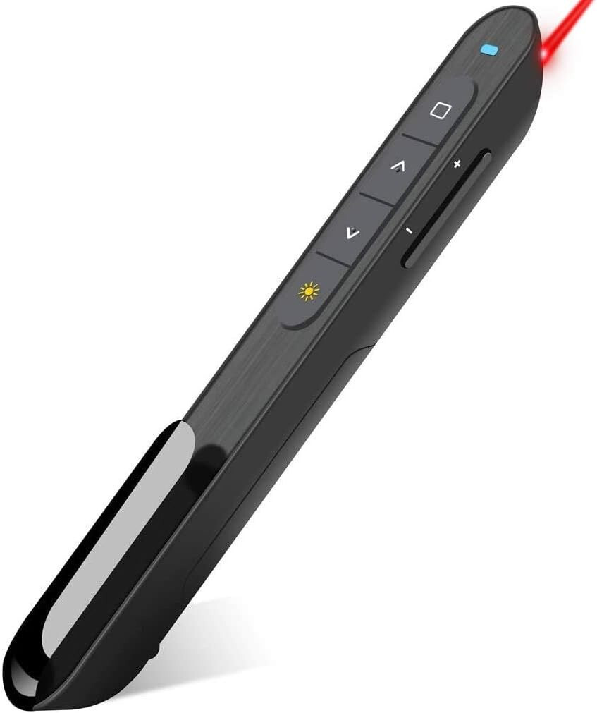 Wireless Presenter, Hyperlink Volume Control Presentation Clicker RF 2.4GHz USB