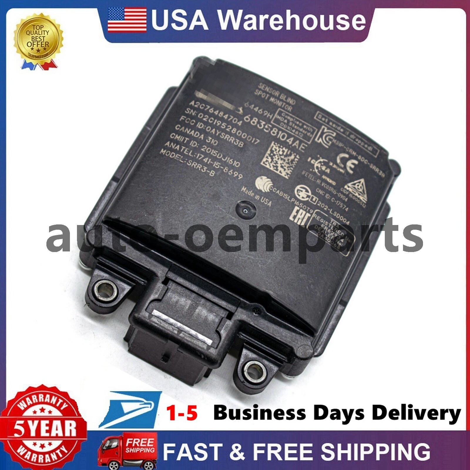 OEM Tail Light Blind Spot Module Sensor for 2019 - 2022 Ram 2500 3500 68358104AE