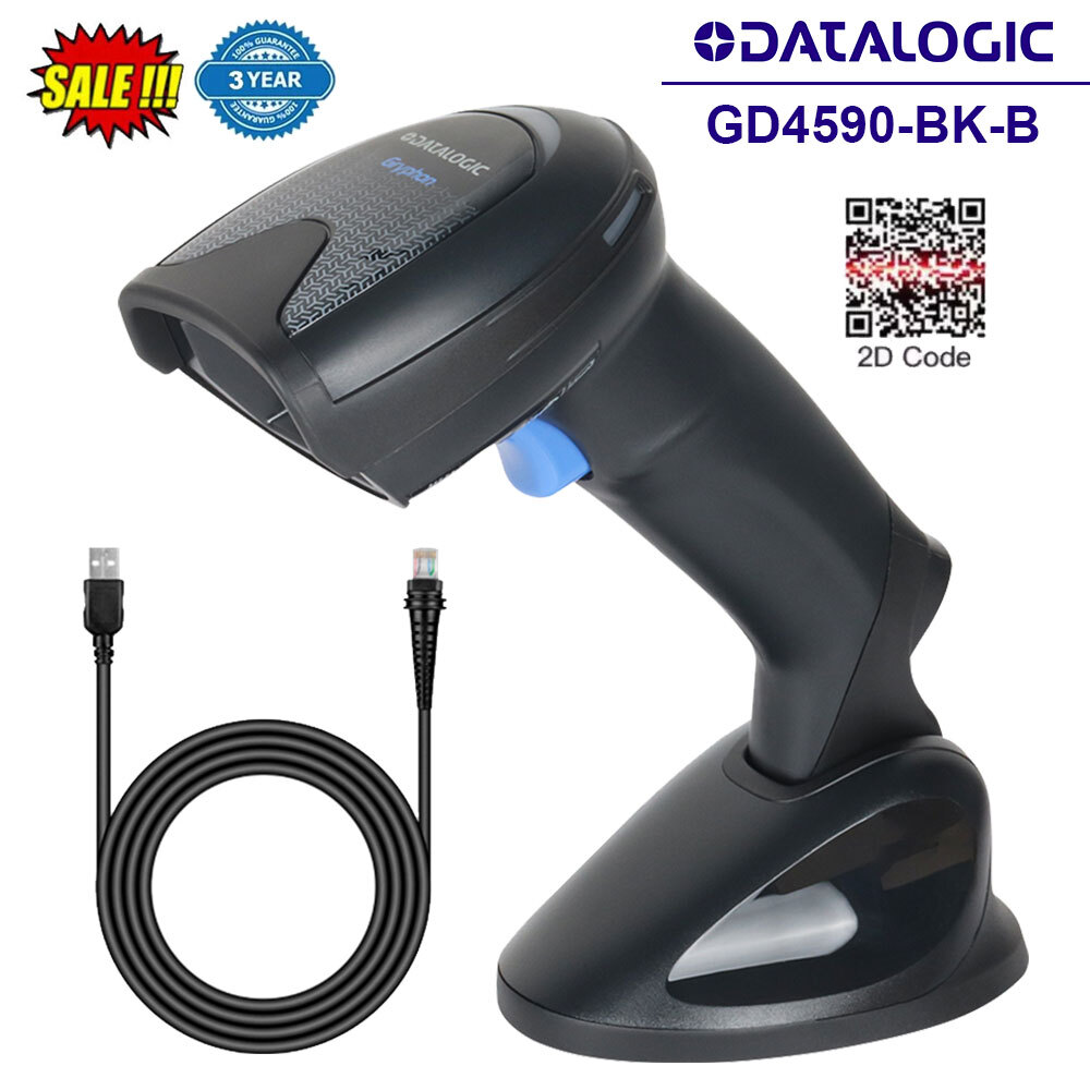 Datalogic GD4590-BK-B All-in-One 2D Omnidirectional Barcode Scanner W/ USB &Base