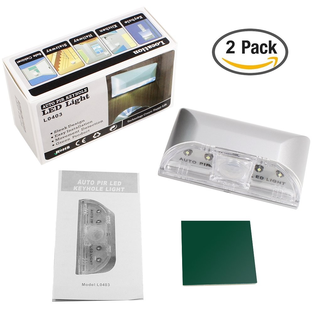 SENHAI 2 Pack Keyhole Light, Infrared IR Wireless Door Lock Lamp, Auto Sensor...