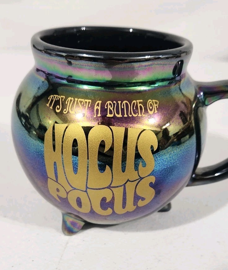 Disney Hocus Pocus Iridescent Cauldron Shaped Mug and Spoon Set