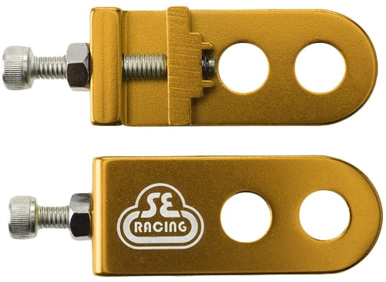 SE Racing BMX Bicycle Chain Tensioners for 3/8" axles - GOLD