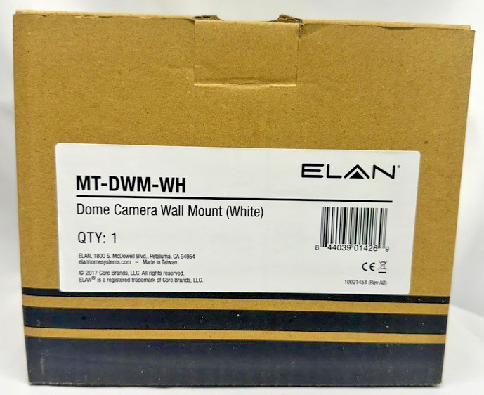 Elan Dome Camera Wall Mount MT-DWM-WH