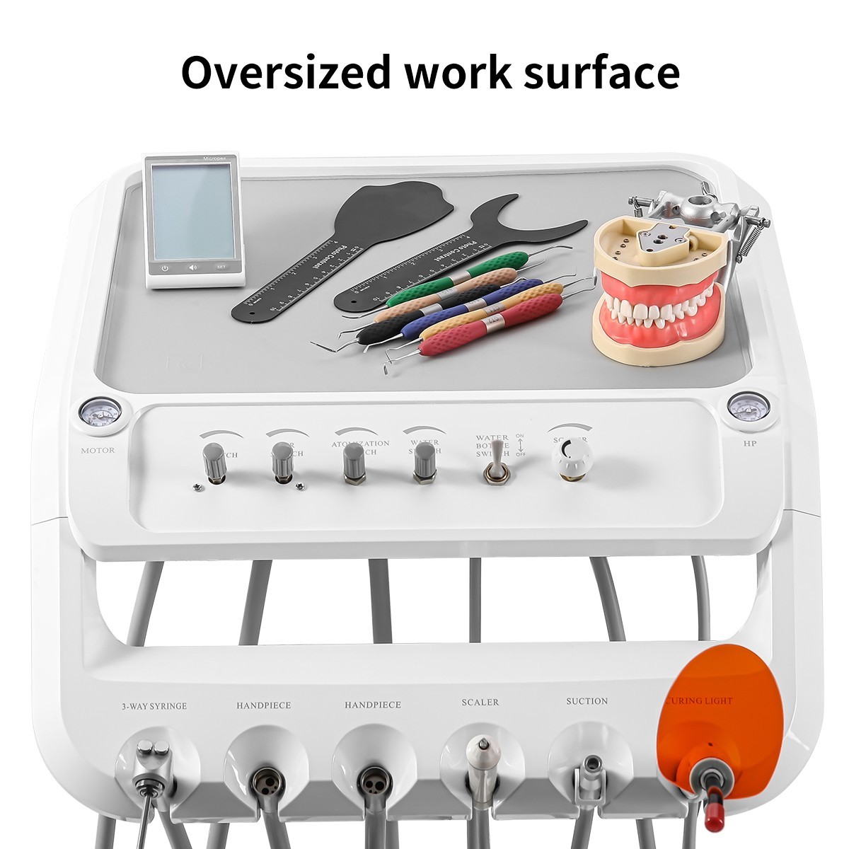 Dental Delivery Mobile Unit Air Compressor Light Curing scalers Suction System