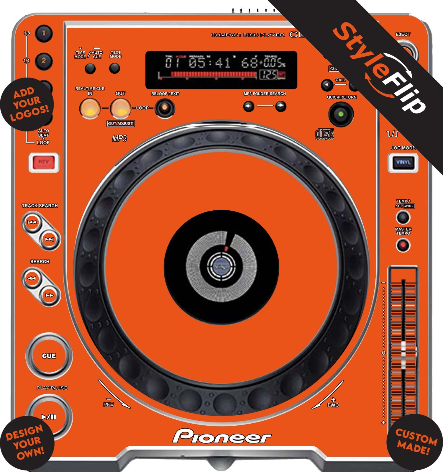 Pioneer CDJ-800 MK2 | Custom Design | Protective Decal | StyleFlip Skins