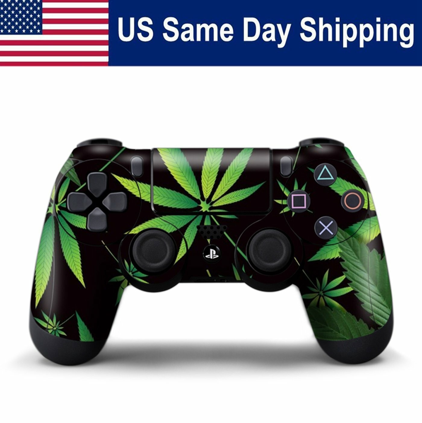 Decal Vinyl Sticker Skin For Sony PS4 PS4 Slim PS4 Pro Controller Weeds Black