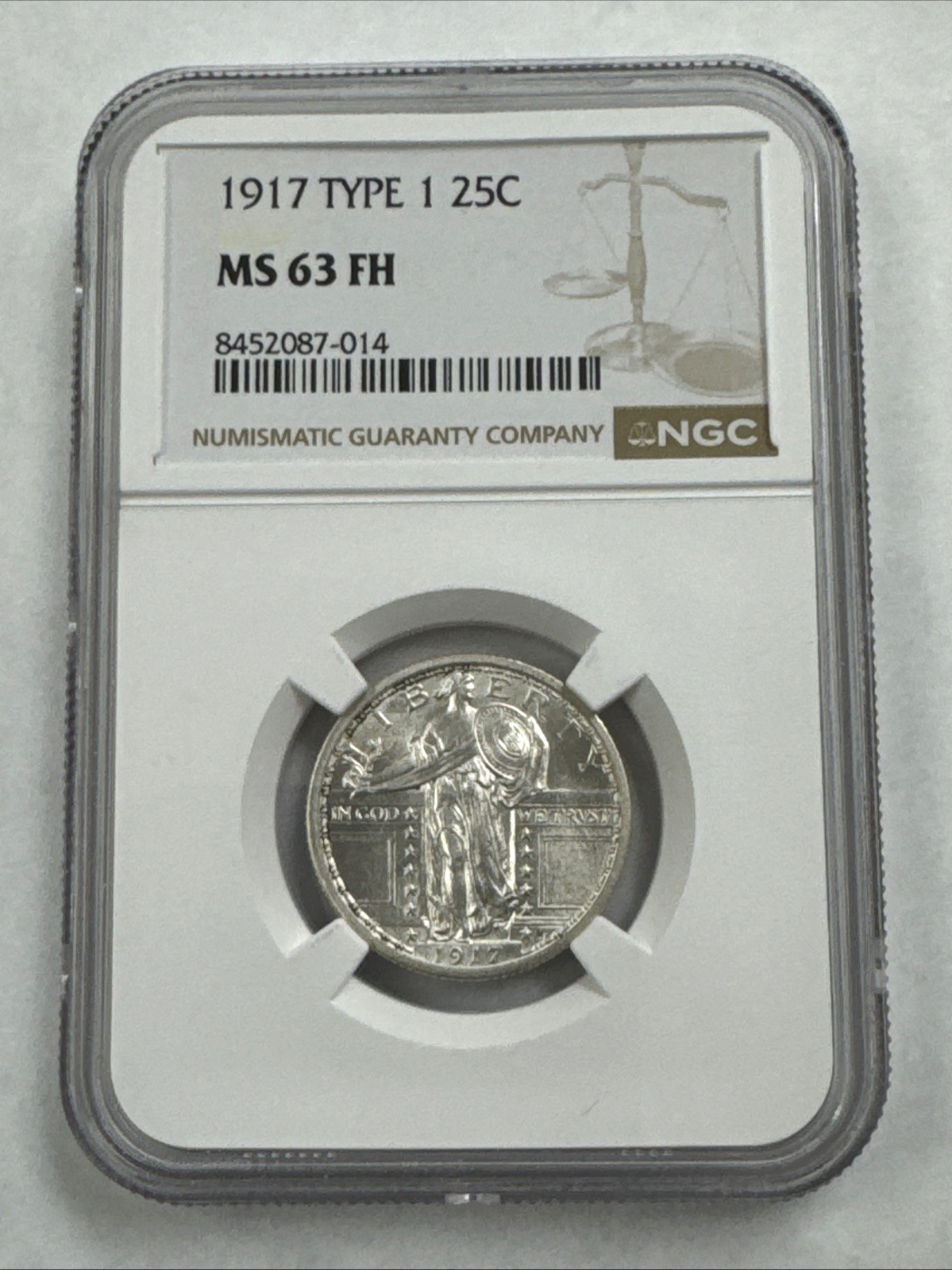 1917 Type 1 Standing Liberty Quarter MS63 FH