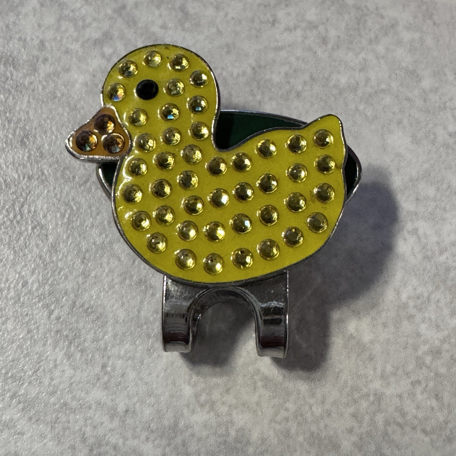 Navika Golf Magnetic Hat Clip with Ball Marker Made with Swarovski Crystals Duck