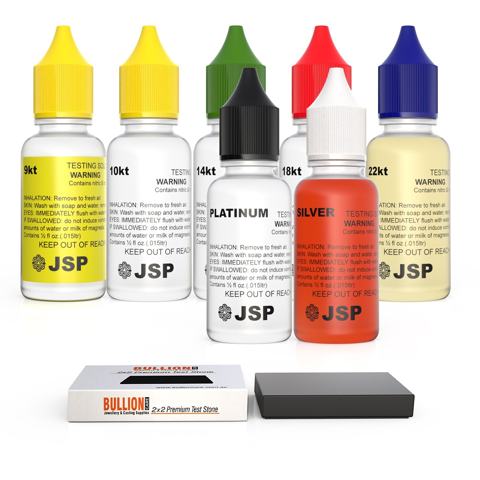 Gold Silver Platinum Acid Test Kit - 9k 10k 14k 18k 22k Stone Jewelry Tester JSP