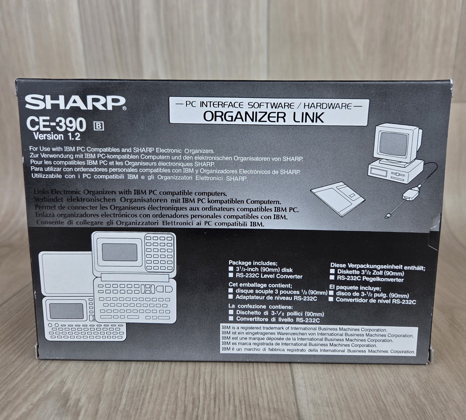 VTG Sharp Electronic Organizer Link CE-390 PC Interface Software for IBM & SHARP