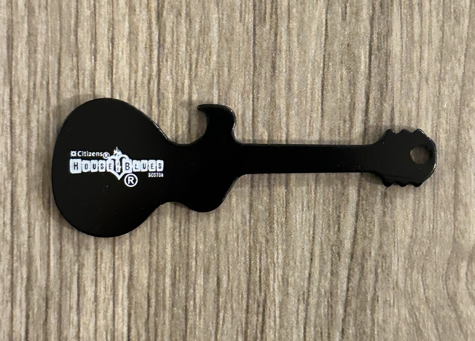 Authentic House Of Blues Boston Bottle Opener Black Guitar Music