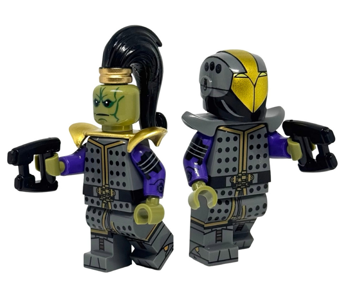 2x custom Black Sun minifigures - Star Wars lego Clone Wars