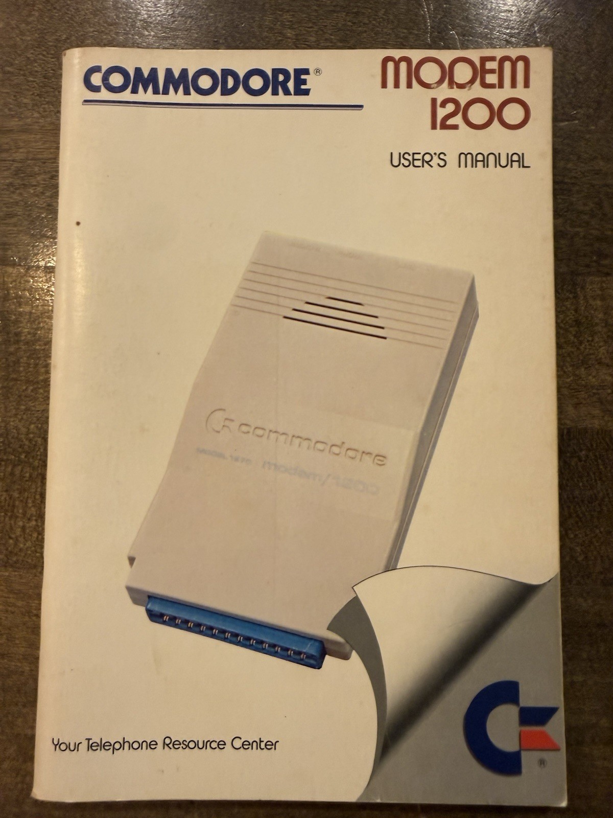 Vintage 1987 Commodore Modem 1200 User Computer Guide ONLY Manual