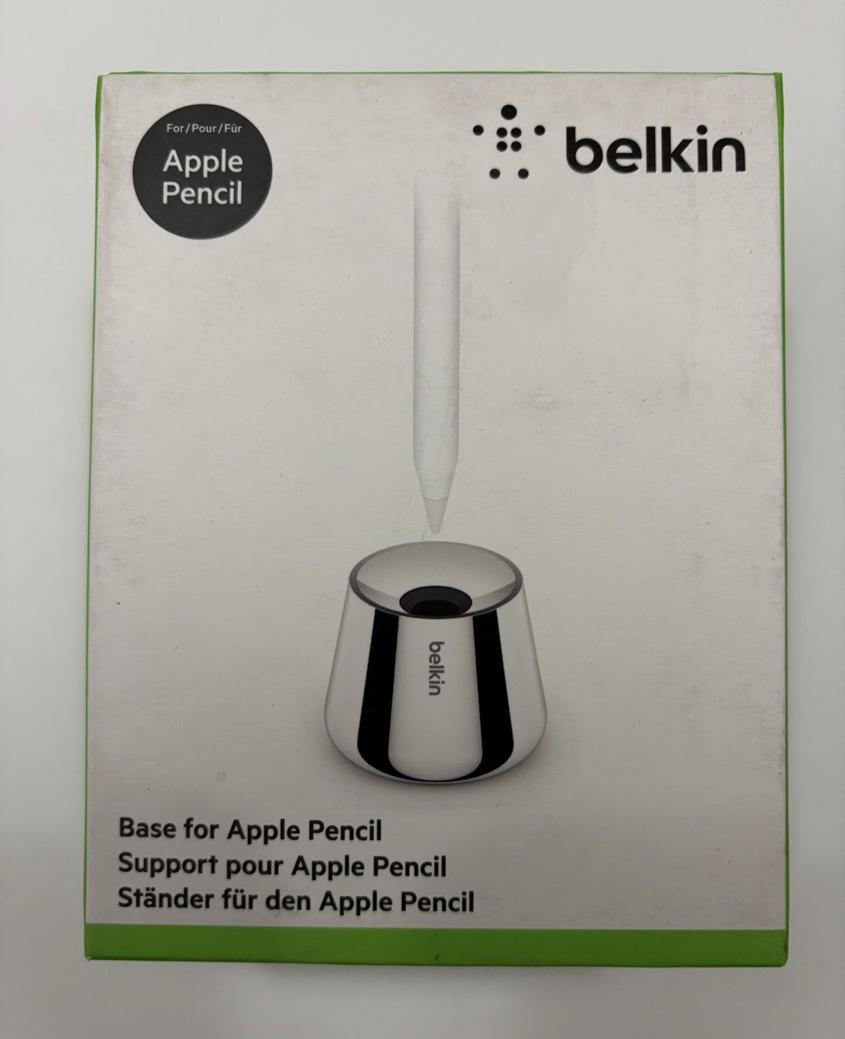 Belkin Base for Apple Pencil Stand Holder Dock Silver Desktop Display NEW