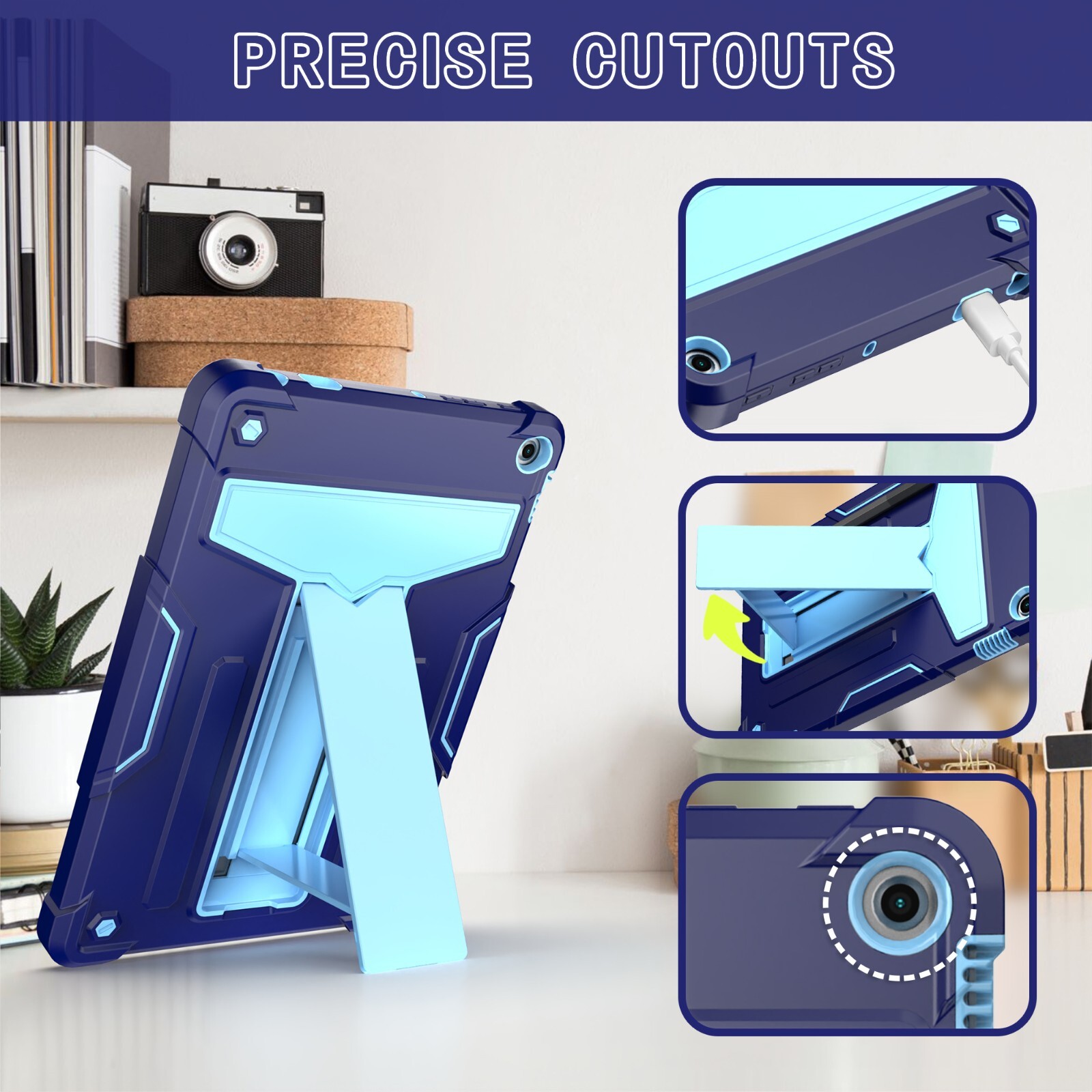 Shockproof Case For Amazon Fire HD 10 10.1" 2023 13th Gen/Glass Screen Protector