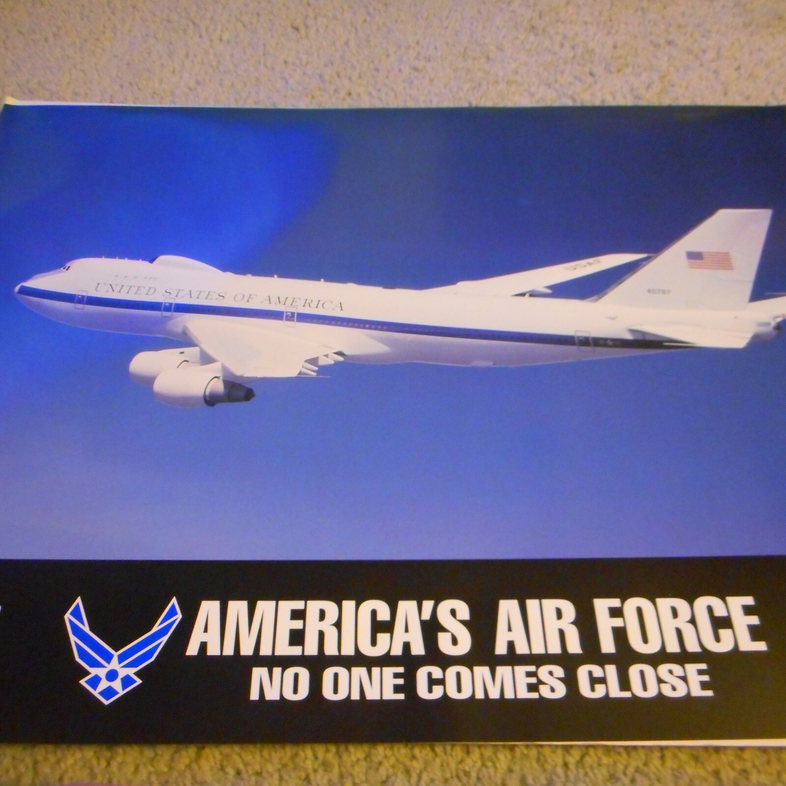 U S Air Force No One Comes Close E-4 Poster