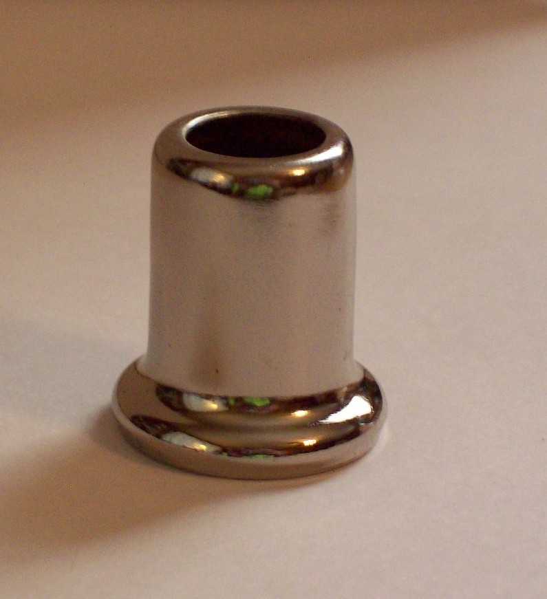 1" NICKEL FINISH STAMPED STEEL LAMP NECK LAMP PART NEW 50316J