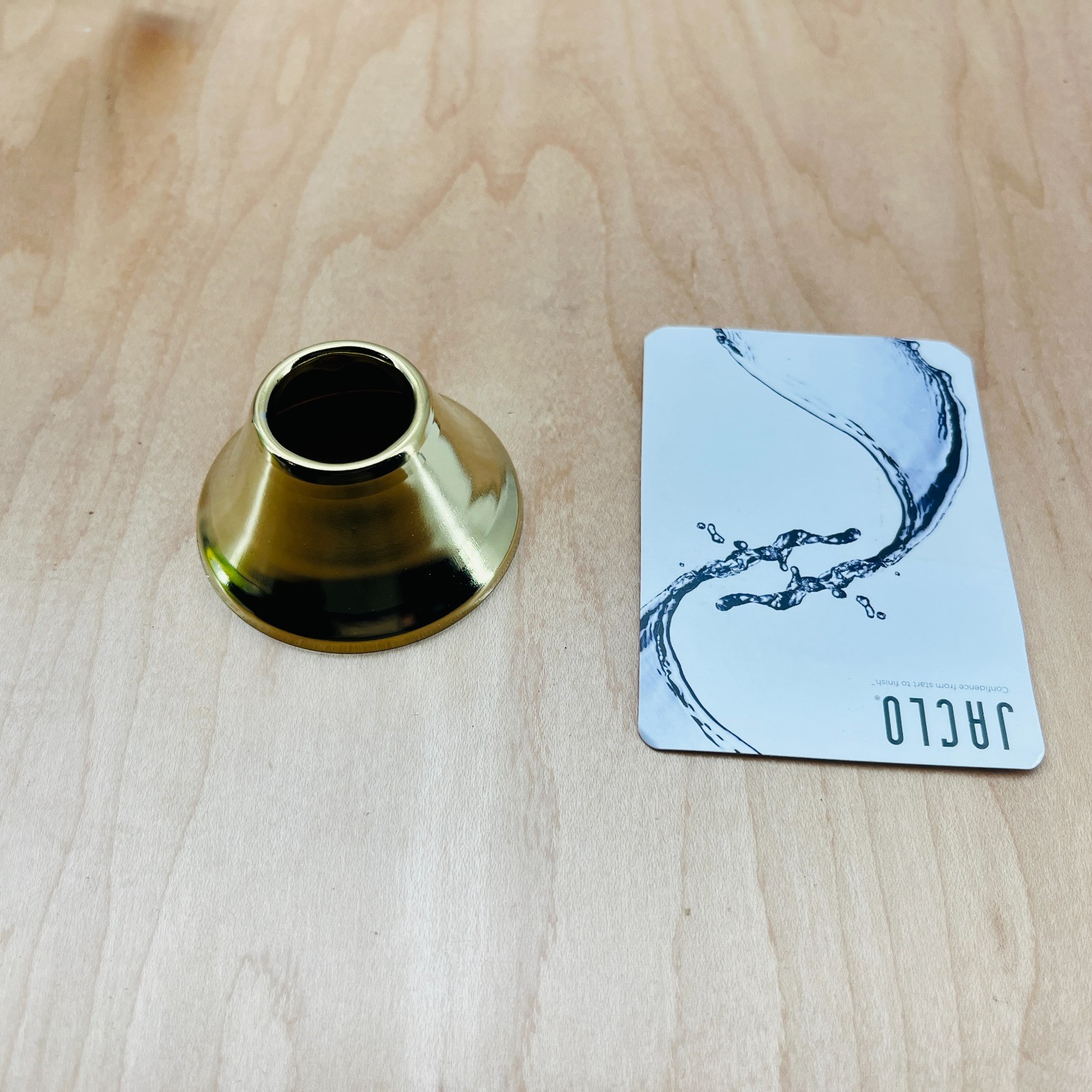 NEW JACLO 1/2" bell estucheon - polished brass - 7112-PB
