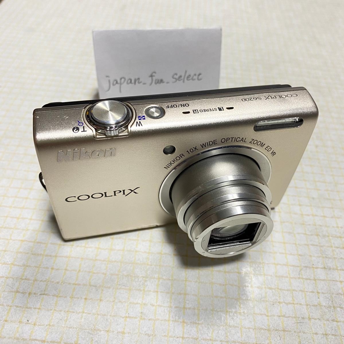 Nikon COOLPIX S6200 Silver Digital Camera 16.0MP 10x Zoom ISO 80-3200 HD movies
