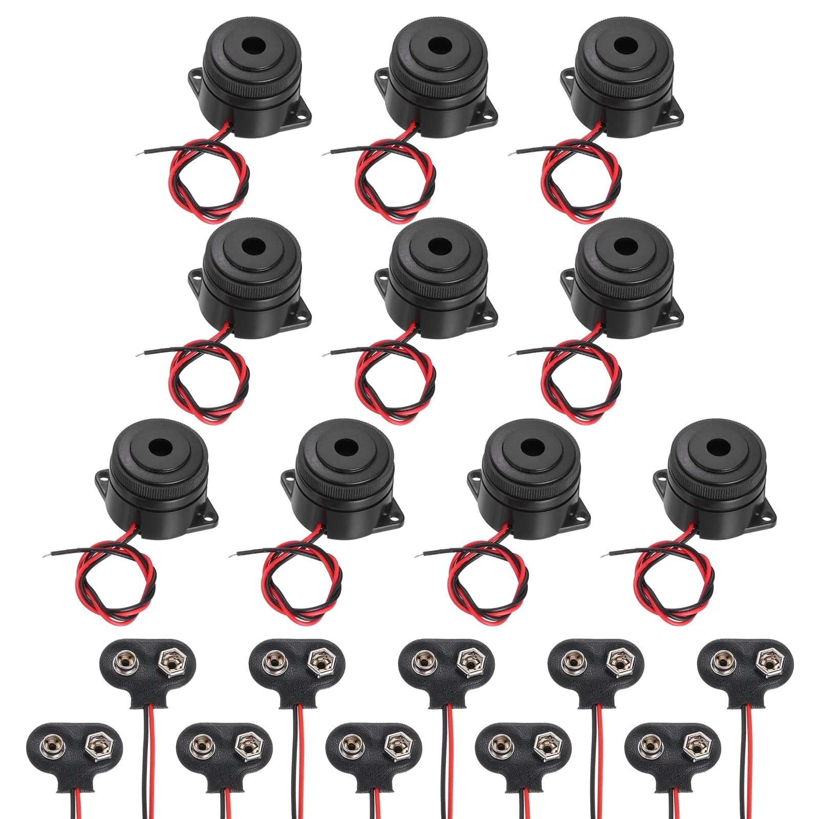 uxcell 10Pcs DC3-24V 100dB 3500Hz Electronic Piezo Buzzer Alarm Sounder...