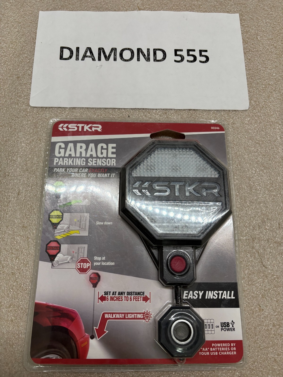STKR Concepts Adjustable Garage Parking Sensor Aid - Dark Gray (00-246) | 2460