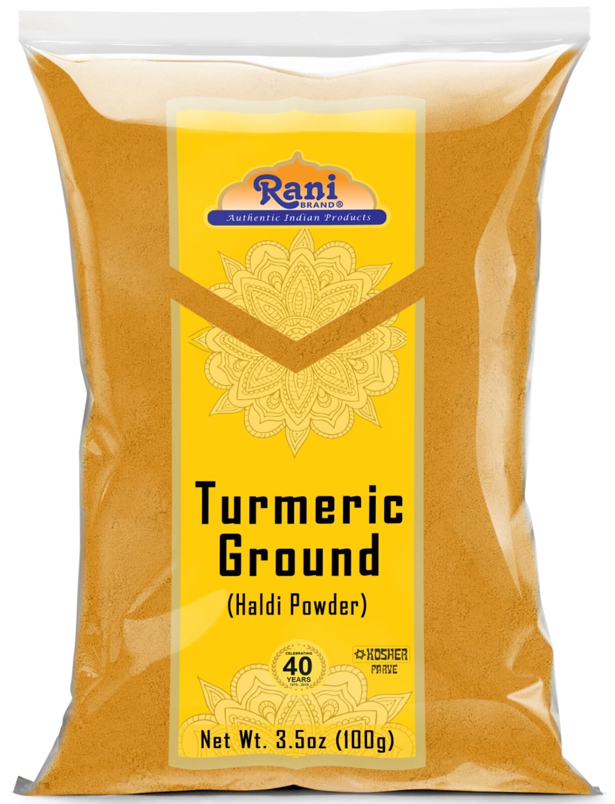 Rani Turmeric (Haldi) Root Powder Spice, (High Curcumin Content) 3.5oz (100g)