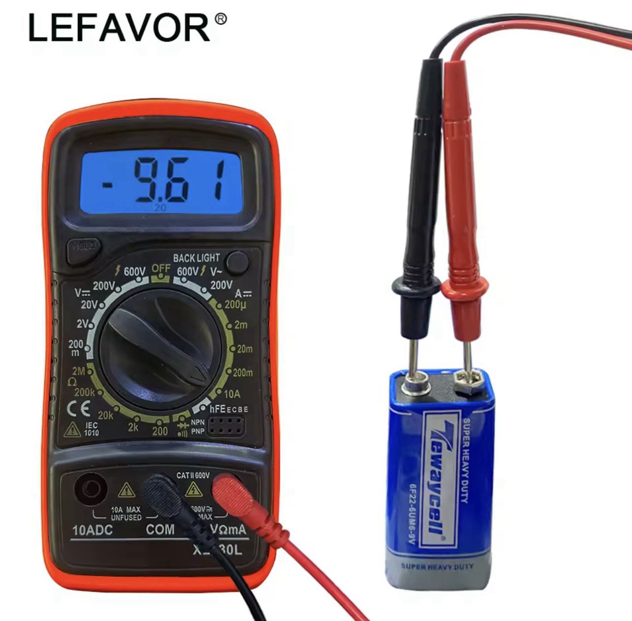 Digital Multimeter AC DC Voltmeter Ammeter Ohmmeter Volt Tester Meter XL830L USA