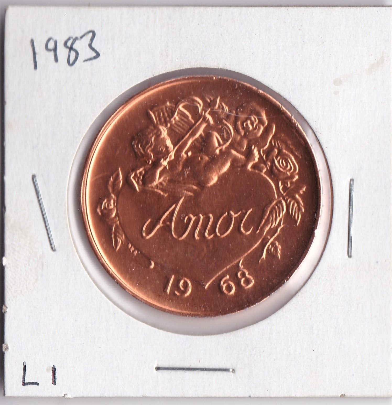 1983 AMOR 1968/LOVELIEST DAY OF THE YEAR 1983 Mardi Gras  DOUBLOON
