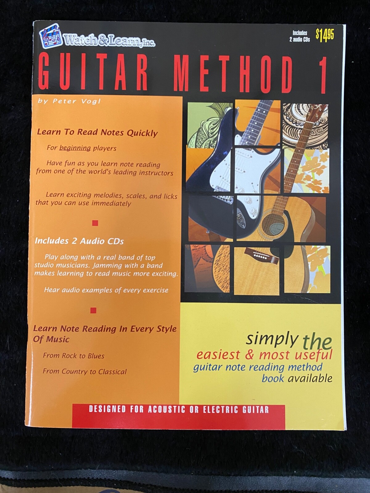 Guitarist Method 1 Book w/ 2 CDs Watch and Learn Peter Vogl 64 Pages NEW