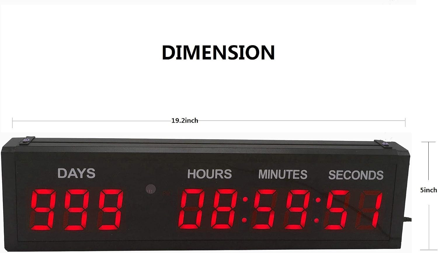 Red 1.8 9Digits Large LED Countdown Count Up Days Clock with Remote Christm