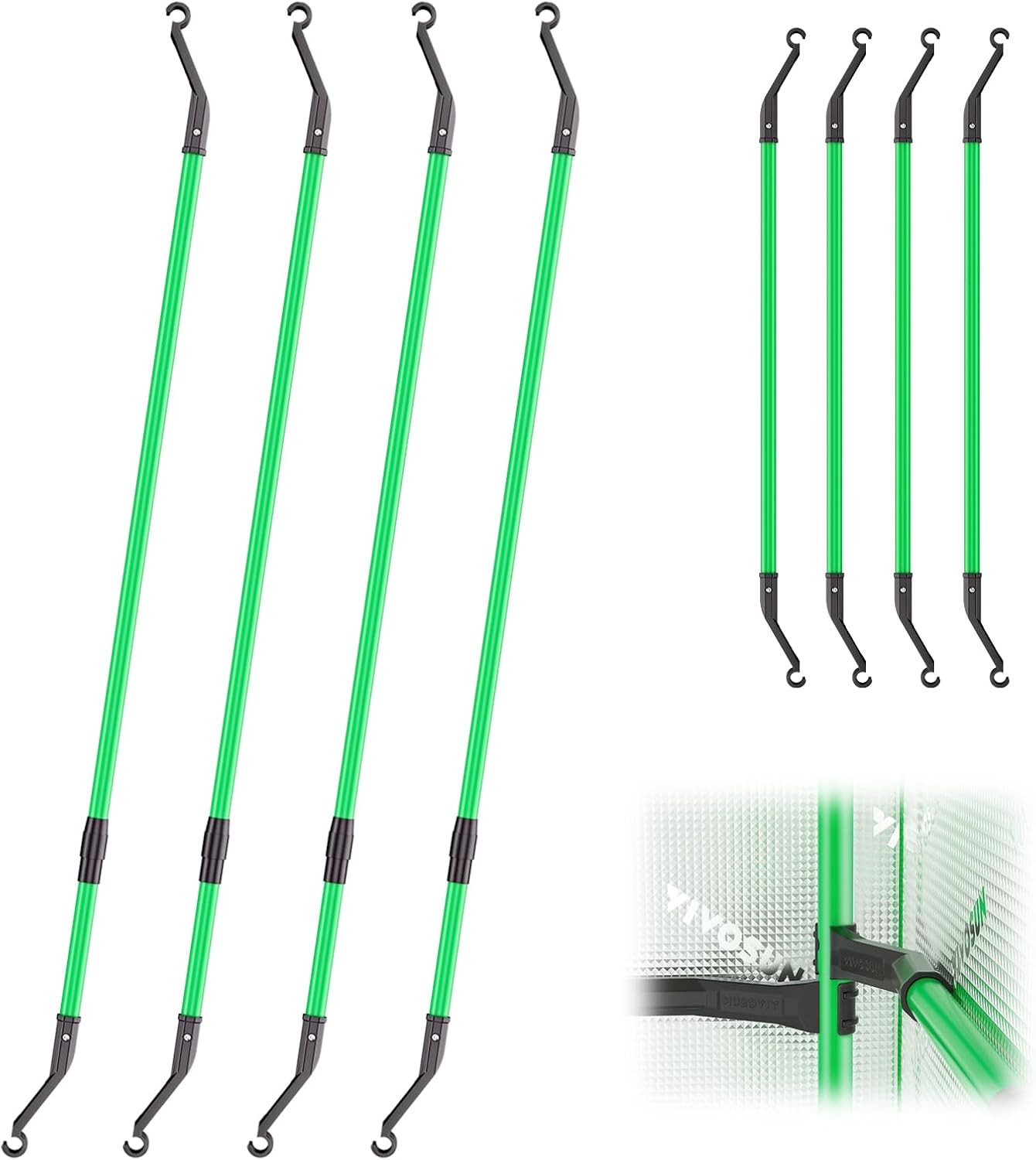 Grow Tent High CFM Kit, Green Pole Range of 24"-48",